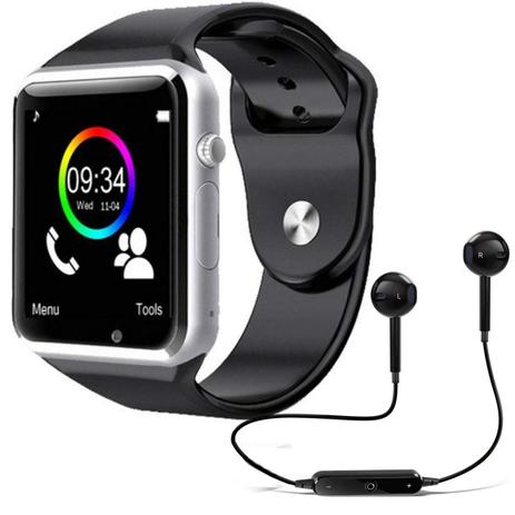 a1 relógio inteligente smart watch bluetooth chip android s7 preto