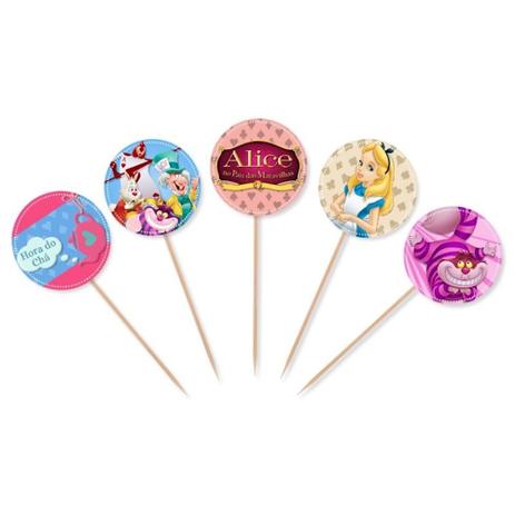 A1-Topper para Cupcake e Doces Alice 10 unidades - Mz decoraçoes e festas Menor preço em A1-Topper para Cupcake e Doces Alice 10 unidades - Mz decoraçoes e festas