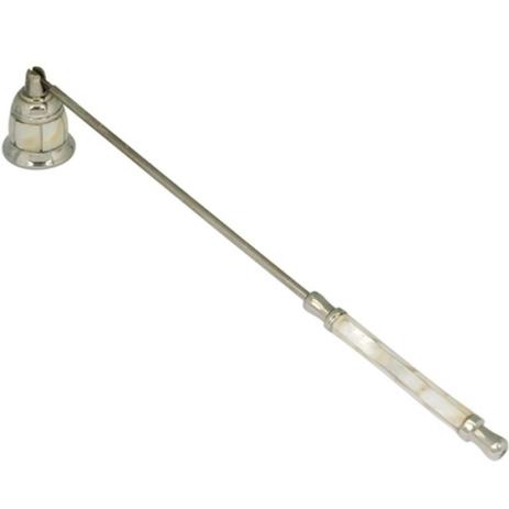 Abafador de velas em metal perola e prateado 28cm x 4,5cm - Btc decor é ruim? Abafador de velas em metal perola e prateado 28cm x 4,5cm - Btc decor é boa?