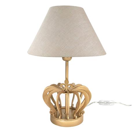 Abajur Coroa Dourada Cúpula Bege Quarto Bebê Infantil Menino Menina - Potinho de mel Menor preço em Abajur Coroa Dourada Cúpula Bege Quarto Bebê Infantil Menino Menina - Potinho de mel