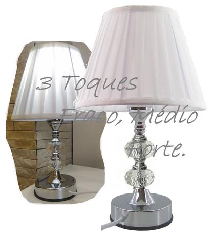 Abajur de Cristal Toque Grande 54cm - Unimport Menor preço em Abajur de Cristal Toque Grande 54cm - Unimport