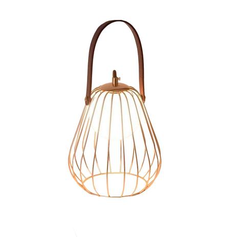 Menor preço em Abajur de Metal Lamp 22cmx18cm Bella Iluminação Branco e Dourado