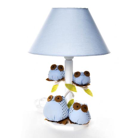 Abajur Madeira Coruja Azul Quarto Bebê Infantil Menino - Potinho de mel Menor preço em Abajur Madeira Coruja Azul Quarto Bebê Infantil Menino - Potinho de mel