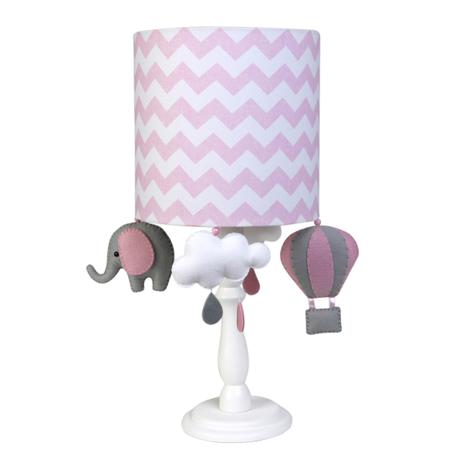 Abajur Madeira Elefante Balão Rosa Quarto Bebê Infantil Menina - Potinho de mel Menor preço em Abajur Madeira Elefante Balão Rosa Quarto Bebê Infantil Menina - Potinho de mel