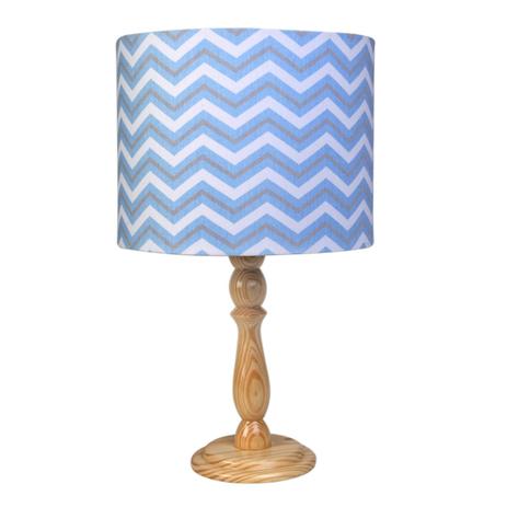 Abajur Madeira Moderno Chevron Azul Quarto Bebê Infantil Menino - Potinho de mel Menor preço em Abajur Madeira Moderno Chevron Azul Quarto Bebê Infantil Menino - Potinho de mel