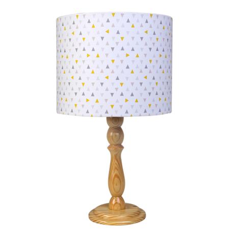Abajur Madeira Moderno Triângulo Amarelo Quarto Bebê Infantil Menina Menino - Potinho de mel Menor preço em Abajur Madeira Moderno Triângulo Amarelo Quarto Bebê Infantil Menina Menino - Potinho de mel