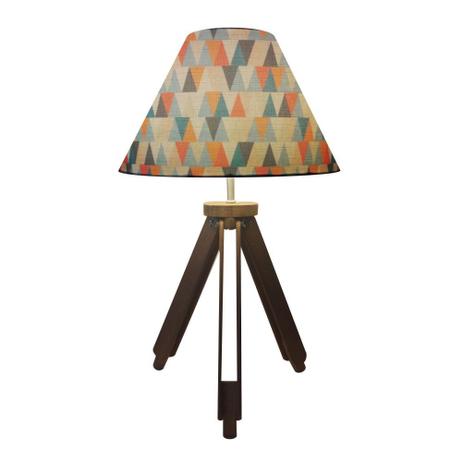 Abajur Tripe Madeira Md-2023 Cupula Tecido 25/15x40cm Piramides - Vivare iluminação Menor preço em Abajur Tripe Madeira Md-2023 Cupula Tecido 25/15x40cm Piramides - Vivare iluminação