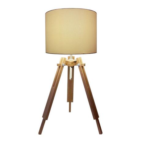 Abajur Tripe Madeira Md-2024 Cupula Tecido 30x25cm Bege - Vivare iluminação Menor preço em Abajur Tripe Madeira Md-2024 Cupula Tecido 30x25cm Bege - Vivare iluminação