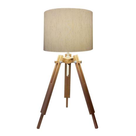 Abajur Tripe Madeira Md-2024 Cupula Tecido 30x25cm Linho Bege - Vivare iluminação Menor preço em Abajur Tripe Madeira Md-2024 Cupula Tecido 30x25cm Linho Bege - Vivare iluminação