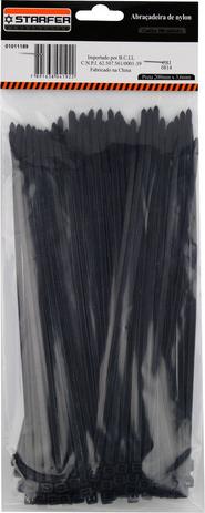 Abraçadeira Nylon Preta Starfer 250 X 3,6 Com 100 Un. Menor preço em Abraçadeira Nylon Preta Starfer 250 X 3,6 Com 100 Un.