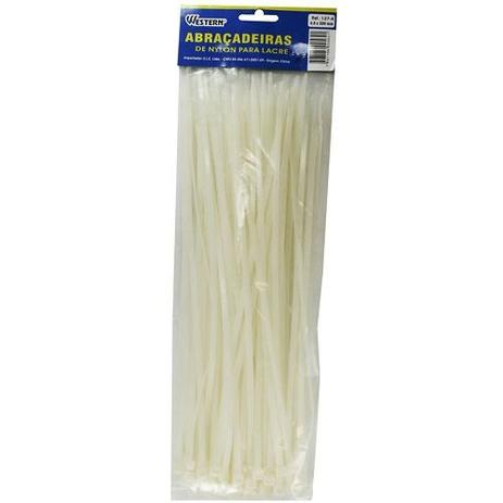Abraçadeiras De Nylon Branca 4,8mm X 300mm Com 100 Unidades 127-4 Western Menor preço em Abraçadeiras De Nylon Branca 4,8mm X 300mm Com 100 Unidades 127-4 Western