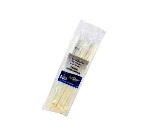 Abraçadeiras De Nylon Para Lacre Branca 7,6mm X 300mm - Brasfort Menor preço em Abraçadeiras De Nylon Para Lacre Branca 7,6mm X 300mm - Brasfort