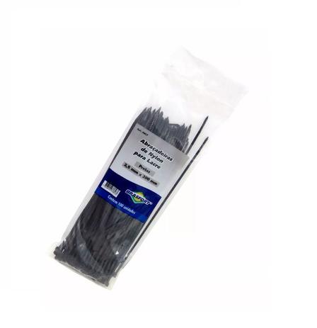 Abraçadeiras De Nylon Para Lacre Preta 2,5mm X 200mm - Brasfort Menor preço em Abraçadeiras De Nylon Para Lacre Preta 2,5mm X 200mm - Brasfort