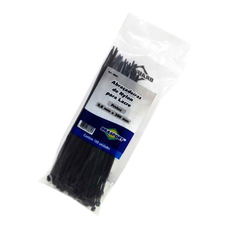 Abraçadeiras De Nylon Para Lacre Preta 3,6mm X 200mm - Brasfort Menor preço em Abraçadeiras De Nylon Para Lacre Preta 3,6mm X 200mm - Brasfort