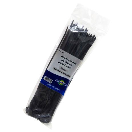 Abraçadeiras De Nylon Para Lacre Preta 4,8mm X 300mm - Brasfort Menor preço em Abraçadeiras De Nylon Para Lacre Preta 4,8mm X 300mm - Brasfort