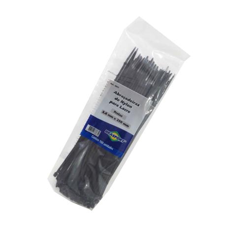 Abraçadeiras De Nylon Para Lacre Pretas 3,6mm X 250mm - Brasfort Menor preço em Abraçadeiras De Nylon Para Lacre Pretas 3,6mm X 250mm - Brasfort