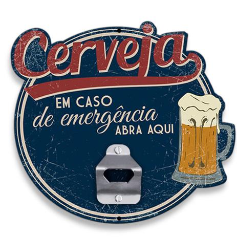 Abridor De Garrafas De Parede Cerveja Emergência - Versare anos dourados Menor preço em Abridor De Garrafas De Parede Cerveja Emergência - Versare anos dourados