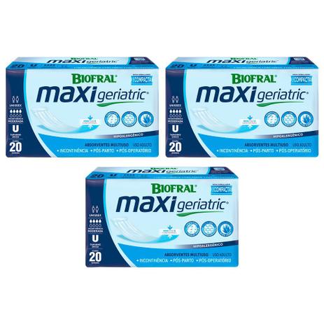 absorvente biofral maxi geriatric multiuso incontinência urinária pós-parto pós- operatório 3x 20un - Tena Menor preço em absorvente biofral maxi geriatric multiuso incontinência urinária pós-parto pós- operatório 3x 20un - Tena
