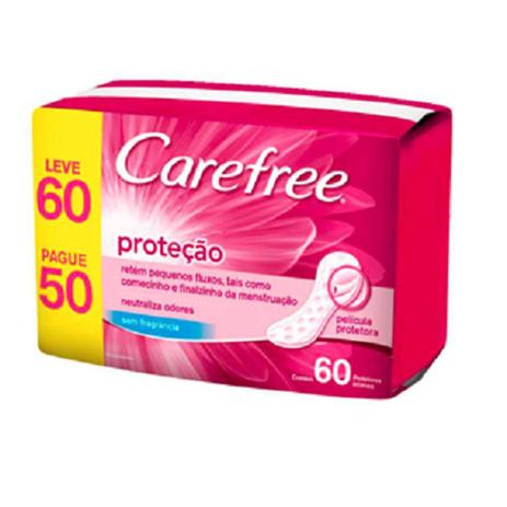 Absorvente Carefree Proteção - Leve 60 Pague 50 Menor preço em Absorvente Carefree Proteção - Leve 60 Pague 50