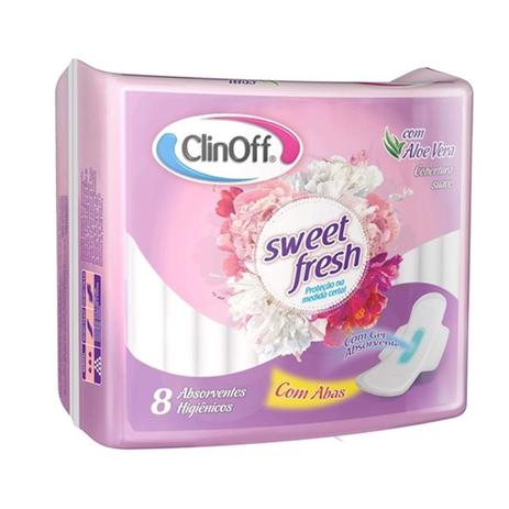 Absorvente com abas clin off c/8 suave Menor preço em Absorvente com abas clin off c/8 suave