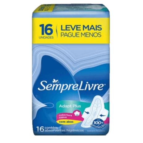 Menor preço em Absorvente com abas sempre livre c/16 adapt plus fit suave - Sem marca