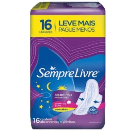 Menor preço em Absorvente com abas sempre livre c/16 noite e dia suave - Sem marca
