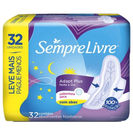 Menor preço em Absorvente com abas sempre livre c/32 noite e dia seca - Sem marca