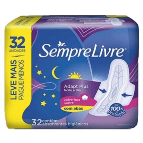 Menor preço em Absorvente com abas sempre livre c/32 noite e dia suave - Sem marca