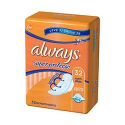 Absorvente Externo Always Básico Malha Seca C/ Abas leve 32 pague 28. Menor preço em Absorvente Externo Always Básico Malha Seca C/ Abas leve 32 pague 28.