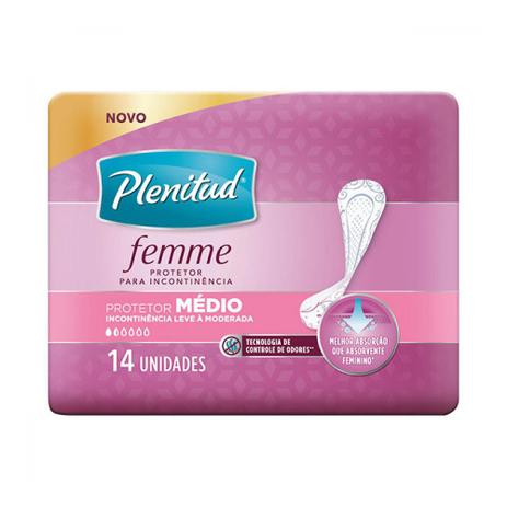 Absorvente Feminino para Incontinência Urinária Média Femme Protector Plenitud 14 Unidades Menor preço em Absorvente Feminino para Incontinência Urinária Média Femme Protector Plenitud 14 Unidades