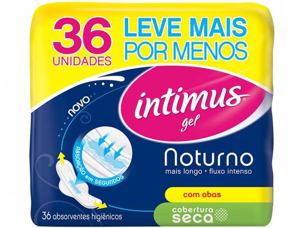 Absorvente Gel Noturno com Abas - 36 unidades Intimus