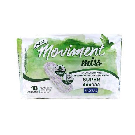Absorvente Geriátrico Bigfral Moviment Miss Super 10 Unidades Menor preço em Absorvente Geriátrico Bigfral Moviment Miss Super 10 Unidades