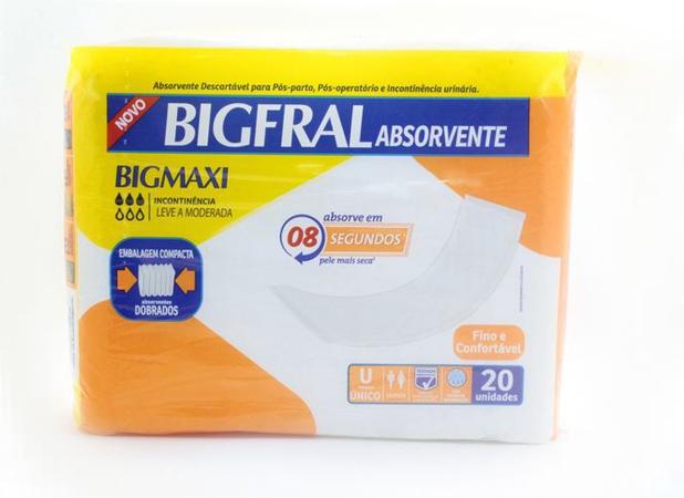 Absorvente Geriátrico Bigmaxi Bigfral com 20 Menor preço em Absorvente Geriátrico Bigmaxi Bigfral com 20