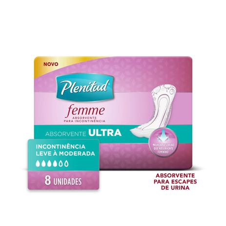 Absorvente Geriátrico Plenitud Femme Ultra 8 Unidades Menor preço em Absorvente Geriátrico Plenitud Femme Ultra 8 Unidades