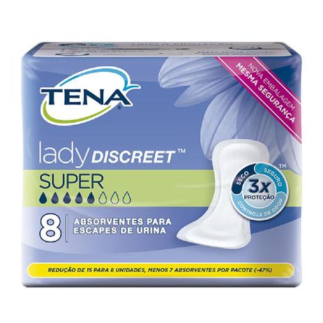 Absorvente geriatrico tena lady super c/8 Menor preço em Absorvente geriatrico tena lady super c/8