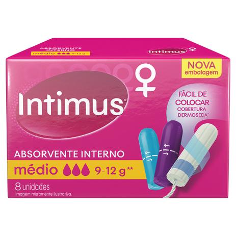 Absorvente Interno Intimus Médio Caixa Com 8 Unidades é boa?
