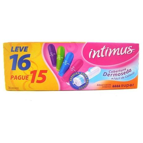 Absorvente interno intimus médio com 16 unidades - Kimberly clark Menor preço em Absorvente interno intimus médio com 16 unidades - Kimberly clark