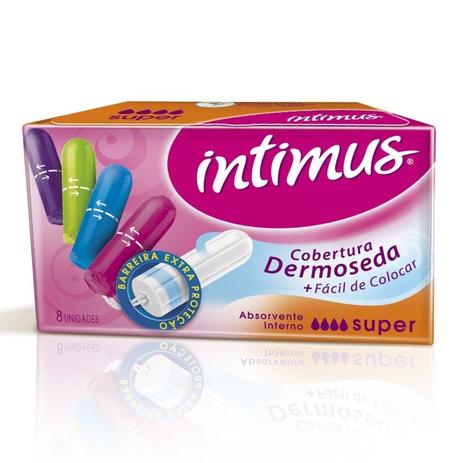 Absorvente Interno Intimus Super - Caixa Com 8 Unidades Menor preço em Absorvente Interno Intimus Super - Caixa Com 8 Unidades