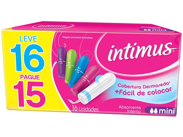 Absorvente Interno Mini - Intimus 16 Unidades Menor preço em Absorvente Interno Mini - Intimus 16 Unidades