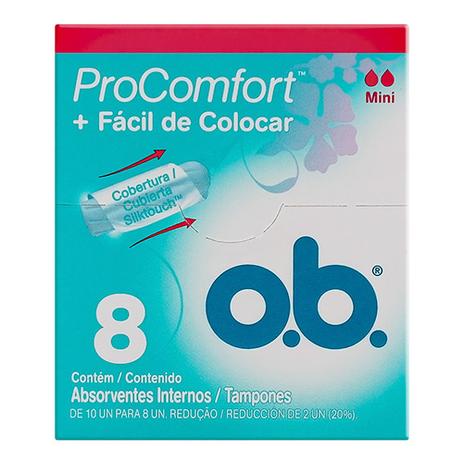 Absorvente Interno Ob Pro Comfort Mini 8 Unidades Menor preço em Absorvente Interno Ob Pro Comfort Mini 8 Unidades