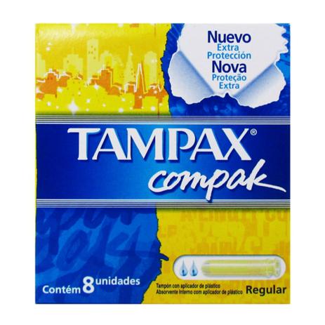Absorvente interno tampax c/8 compak regular - Sem marca Menor preço em Absorvente interno tampax c/8 compak regular - Sem marca