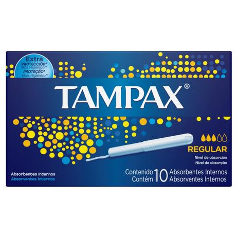 Absorvente Interno Tampax Médio - 10 unidades Menor preço em Absorvente Interno Tampax Médio - 10 unidades
