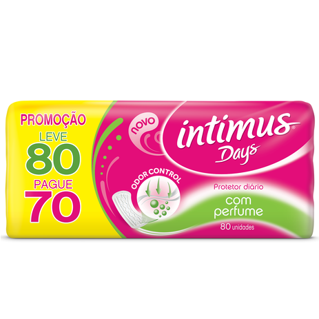 Absorvente Intimus Days Odor Control com Perfume 80 Unidades Menor preço em Absorvente Intimus Days Odor Control com Perfume 80 Unidades