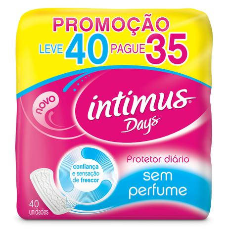 Absorvente Íntimus Days Sem Perfume 40 Unidades - Intimus é boa?