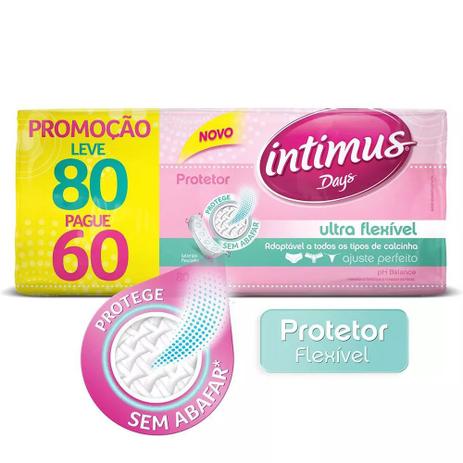 Absorvente Intimus Days Sem Perfume Sem Abas Flexível - Leve 80 Pague 60 Menor preço em Absorvente Intimus Days Sem Perfume Sem Abas Flexível - Leve 80 Pague 60