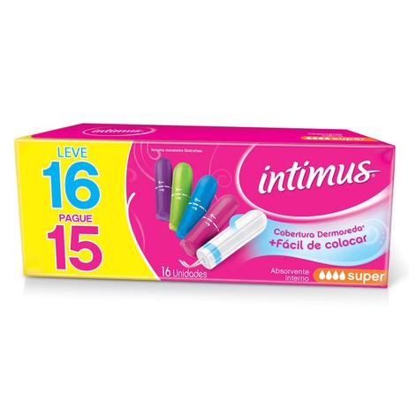 Absorvente Intimus Gel Interno Médio C/ 16 Unidades Menor preço em Absorvente Intimus Gel Interno Médio C/ 16 Unidades