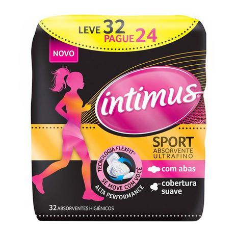 Absorvente Intimus Sport Ultrafino Com Abas Suave Leve 32 Pague 24 Menor preço em Absorvente Intimus Sport Ultrafino Com Abas Suave Leve 32 Pague 24