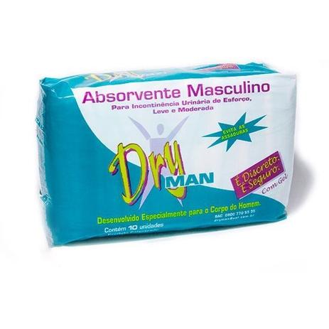 Absorvente Masculino com 10 Unidades - Dry Man - Dry men Menor preço em Absorvente Masculino com 10 Unidades - Dry Man - Dry men