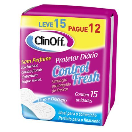 Absorvente sem abas clin off protetor diario leve 15 pague 12 Menor preço em Absorvente sem abas clin off protetor diario leve 15 pague 12