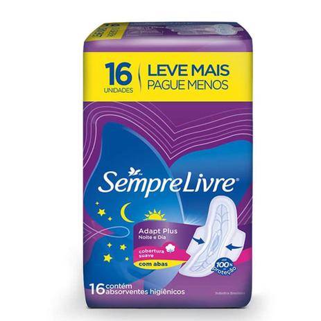 Absorvente Sempre Livre Noturno Suave - Leve 16 Pague 14 Menor preço em Absorvente Sempre Livre Noturno Suave - Leve 16 Pague 14